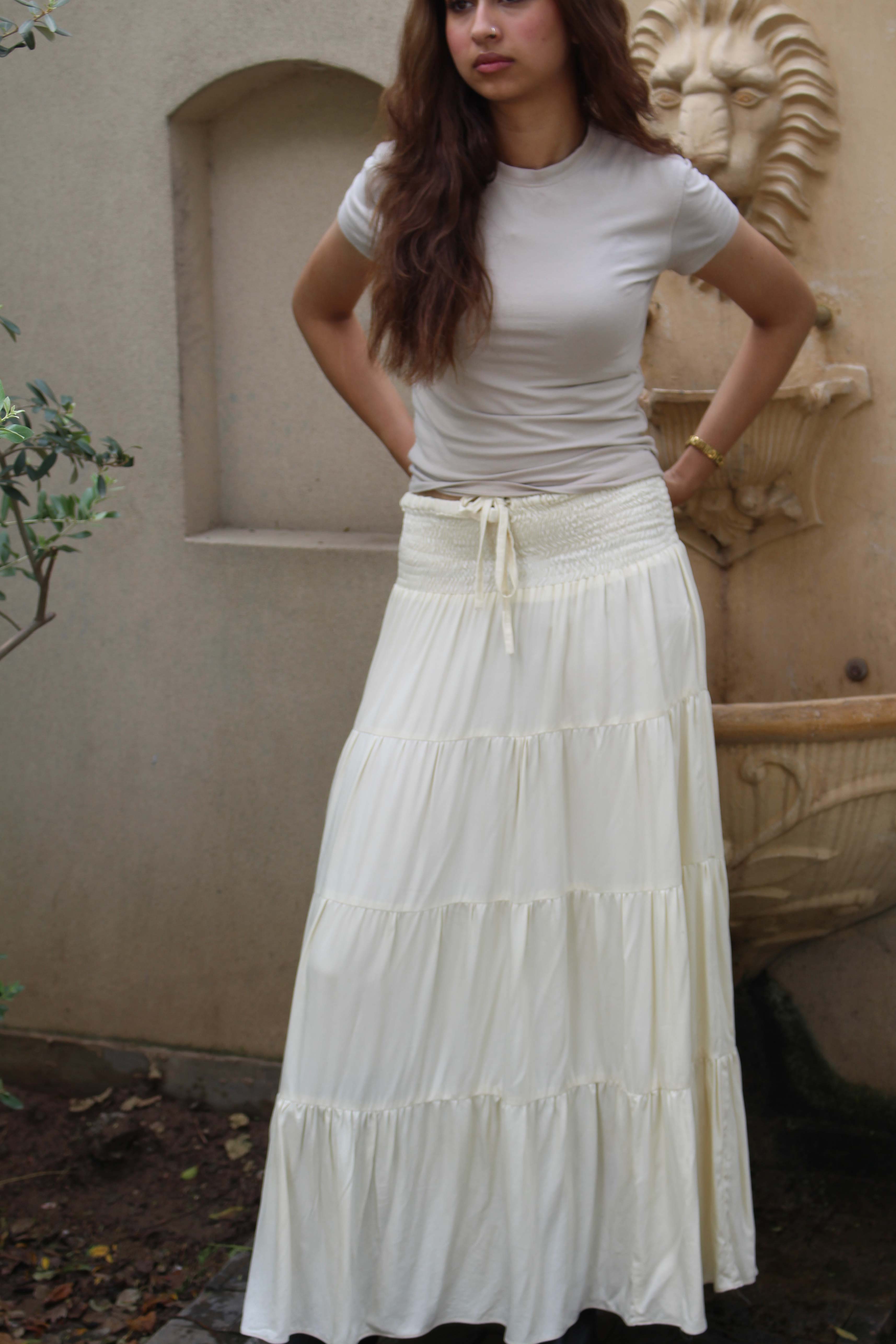 The Golden Hour Skirt – Cream