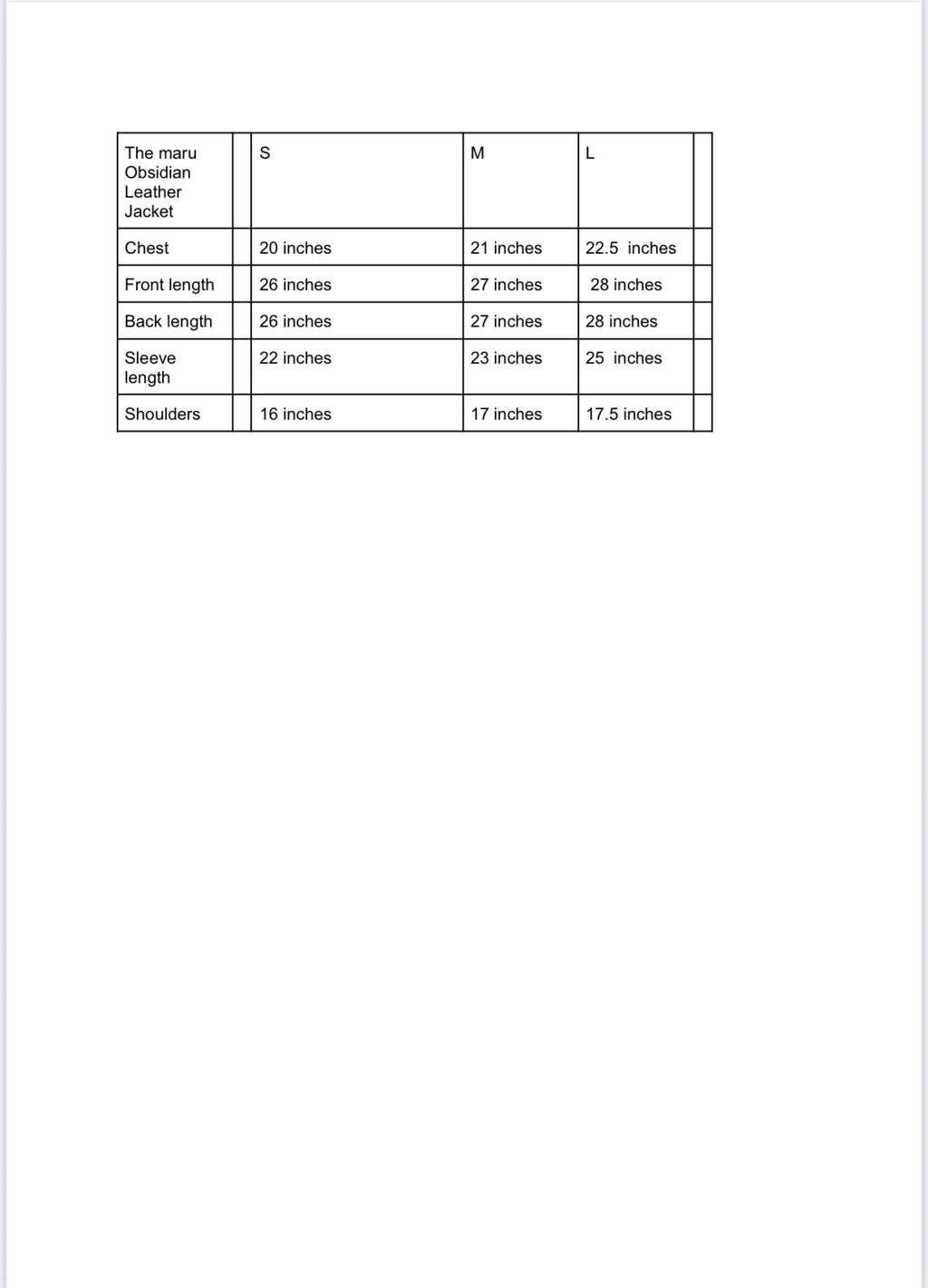 The maru Obsidian Leather Jacket