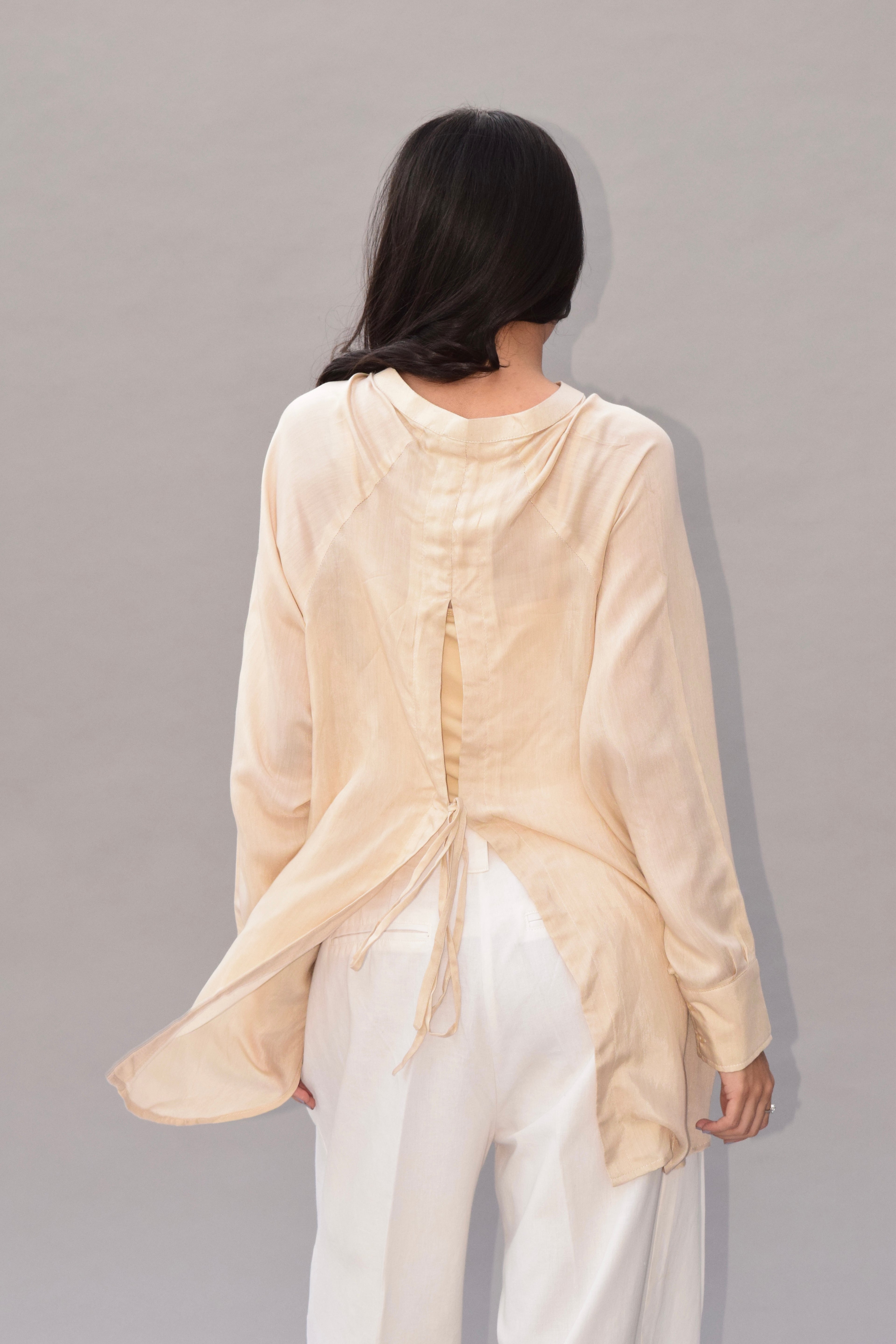 The Sofia Shirt - Champagne Cream