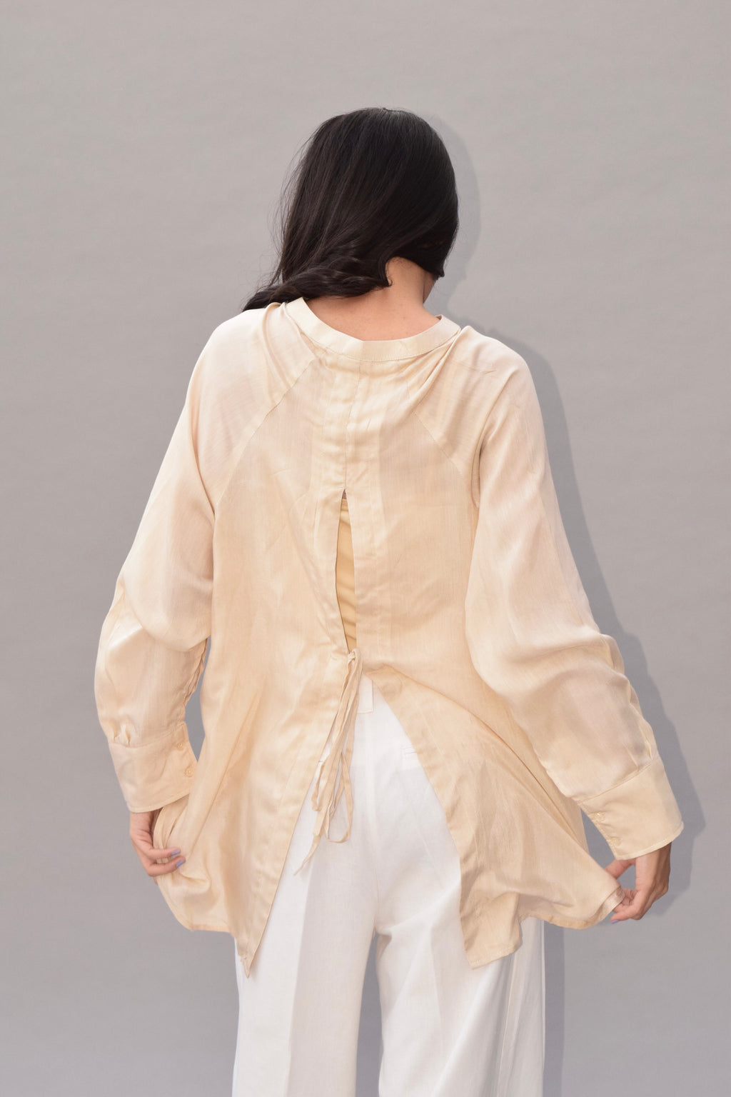 The Sofia Shirt - Champagne Cream