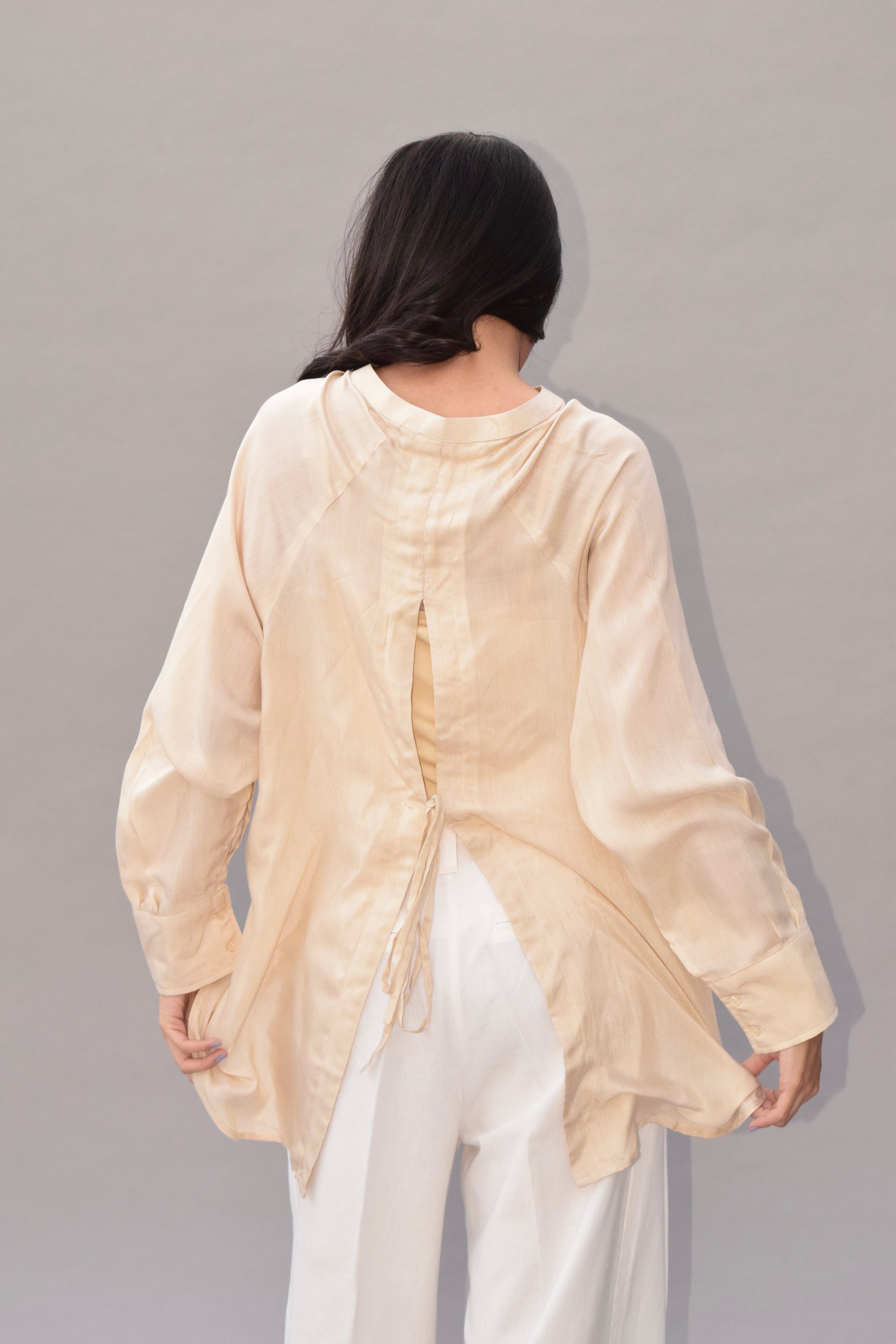 The Sofia Shirt - Champagne Cream