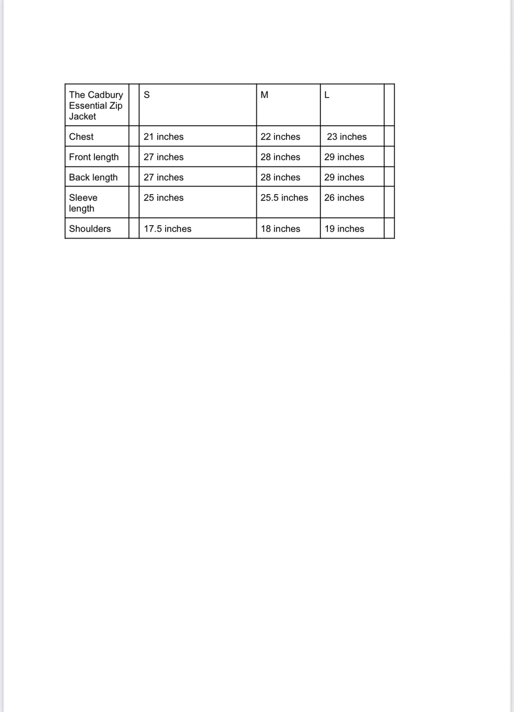 The Cadbury Essential Zip Jacket