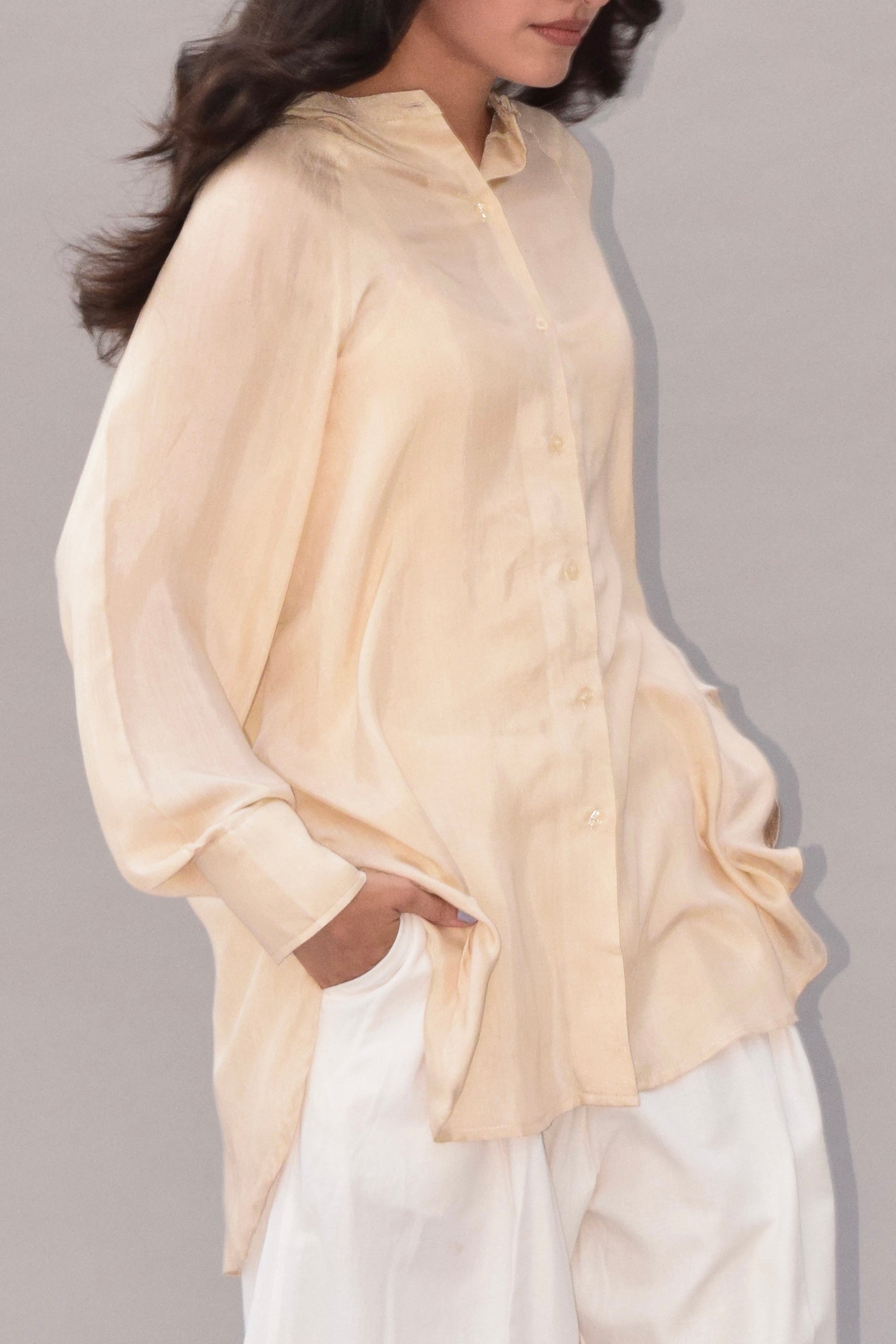 The Sofia Shirt - Champagne Cream